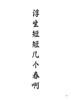 浮生短短几个春啊
